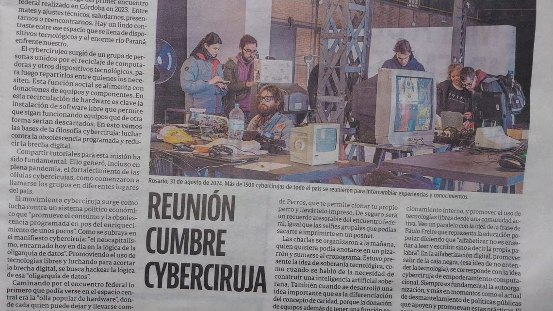 Chronicle in Ñ Magazine of the Federal Cyberciruja Meeting