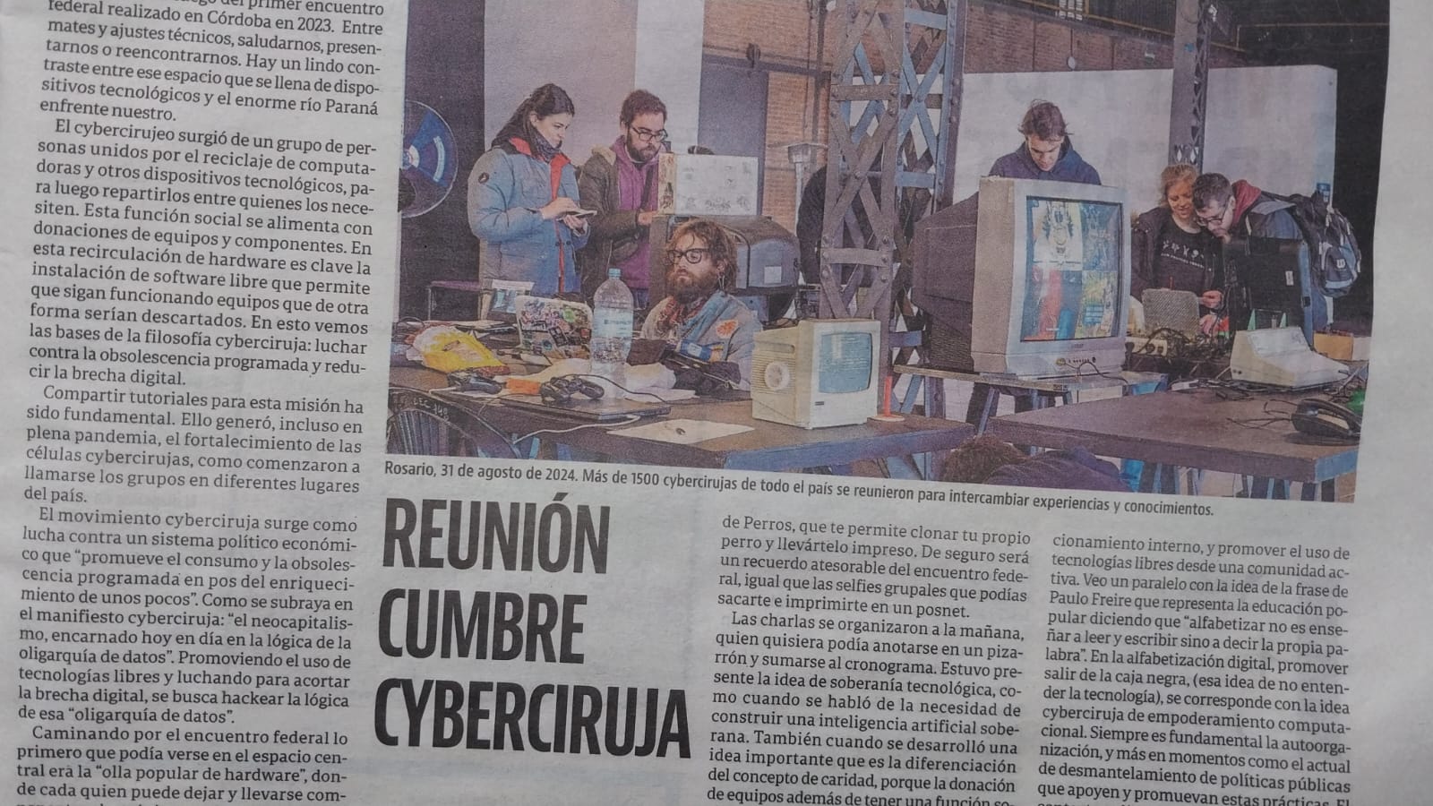 Crónica en Revista Ñ del Encuentro Federal Cyberciruja